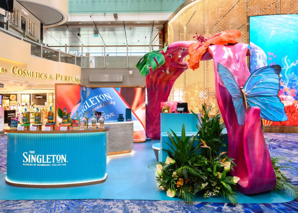 a designer pop up store in Changi Airport Singapore