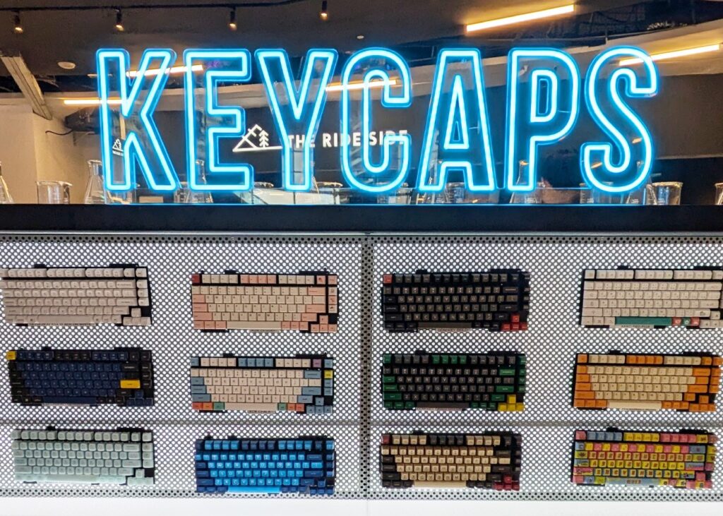 a keyboard showroom showing different parts of a computer keyboard