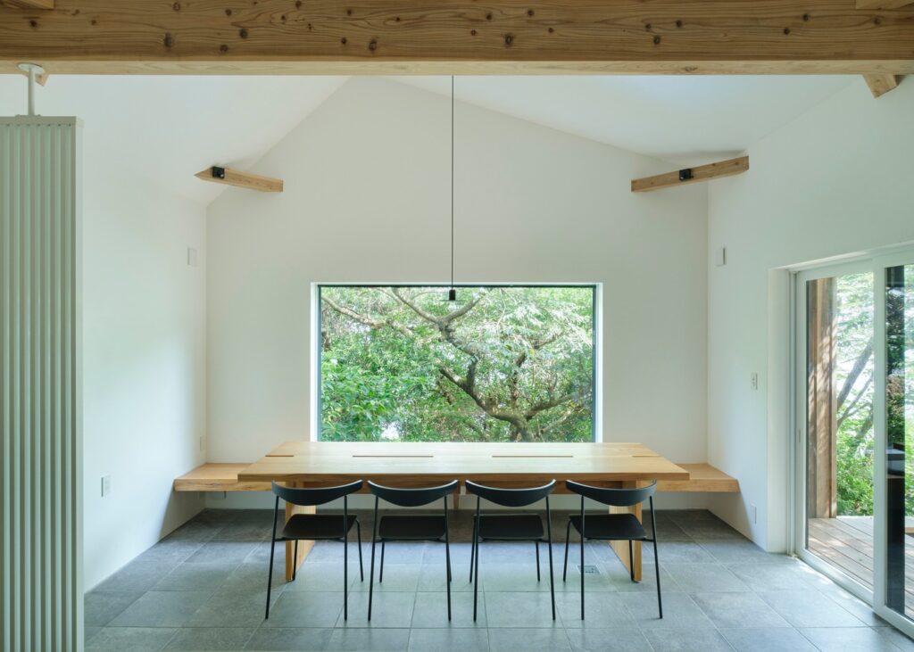 a dining room of a housing development