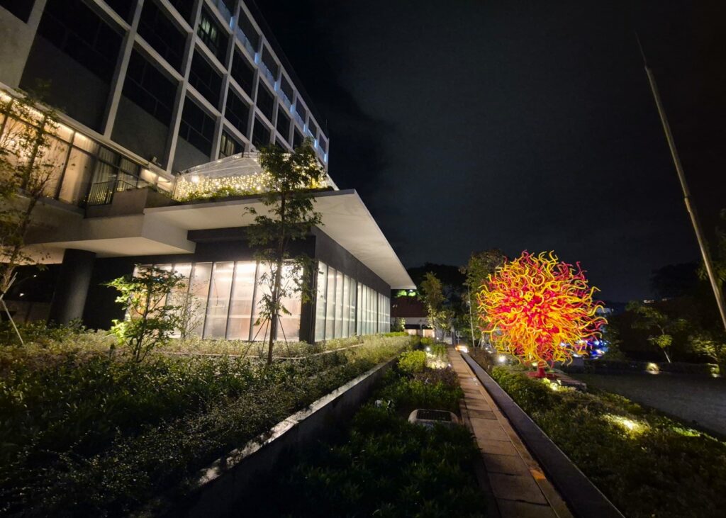 hotel building by night