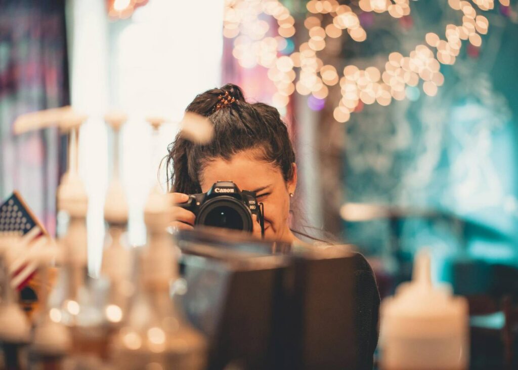 photographer in a city setting